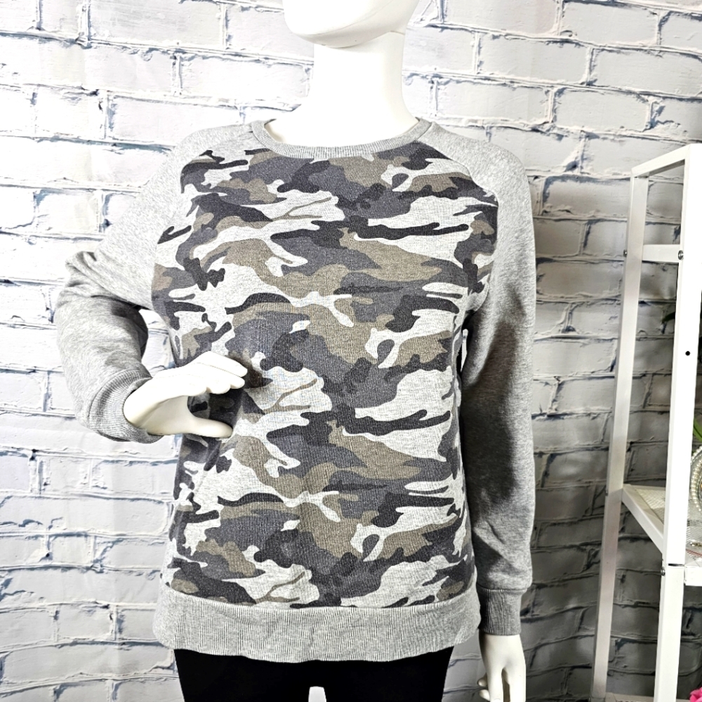 George Grey Camo Print Swear Shirt